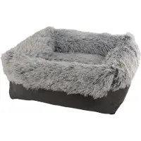 Nobby Komfortbett Nuru eckig grau, Maße: 60 x 48 x 19 cm