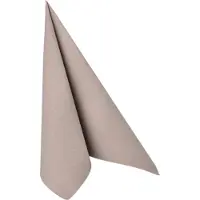 Papstar Servietten Royal Collection, 5 x 50 Stück, 1/4-Falz, Stoffoptik, 400 x 400 mm, Papier, grau