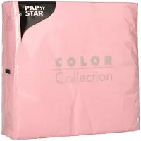 Papstar 12 X 100 Servietten, 1-lagig 1/4-Falz 33 cm x 33 cm rosa