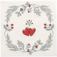 Papstar Servietten, 3-lagig 1/4-Falz 33 cm x 33 cm "Berries" 300 Stück