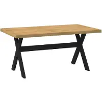 vidaXL Esstisch NOAIN X-Form-Beine 160x90x75 cm Massivholz Kiefer
