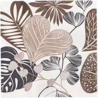 Papstar 200 Servietten, 3-lagig 1/4-Falz 33 cm x 33 cm Silky Fronds
