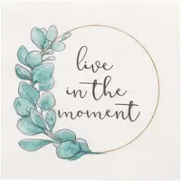 Papstar Servietten, 3-lagig 1/4-Falz 33 cm x 33 cm "Live in the Moment" 200 Stück