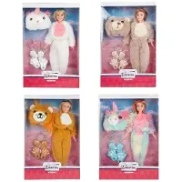 Toi-Toys Teenagerpuppe Lauren Onesie - Plüschpuppe 30 cm mehrfarbig