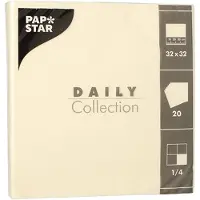 Papstar 300 Servietten `DAILY Collection` 1/4-Falz 32 cm x 32 cm champagner