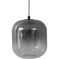 LUCANDE Avelina LED Pendelleuchte Rauch Grau - , Avelinra, Grau, für Wohnzimmer, Glas, Modern
