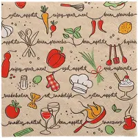 Papstar 20 Servietten, 33 cm x 33 cm 3-lagig 1/4-Falz natur