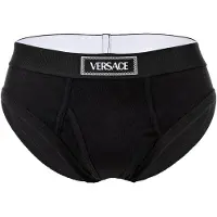 Versace Tex Ribbed Cotton Brief