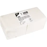 Papstar 2000 Servietten, 2-lagig 1/4-Falz 24 cm x 24 cm weiss