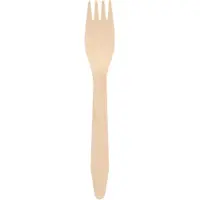 Papstar 1000 Gabeln, Holz "pure" 16,5 cm