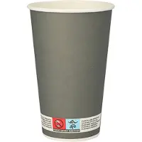 Papstar 20 Trinkbecher, Pappe 0,4 l Grau