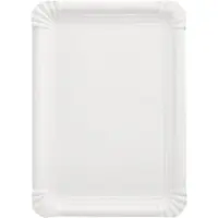 Papstar Teller, Pappe "pure" eckig 16,5 cm x 23 cm weiß, 15 x 25 Stück 375 Stück