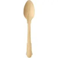 Papstar Kaffeelöffel aus Holz "pure" 12 cm natur "Vintage", 10 x 50 Stück
