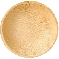 Papstar Teller, Palmblatt "pure" rund Ø 18,5 cm, 2,5 cm, 4 x 25 Stück 100 Stück