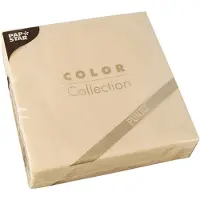 Papstar 30 Servietten, 2-lagig "PUNTO" 1/4-Falz 38 cm x 38 cm Champagner