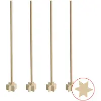 Papstar 50 Cocktail-Stampfer, Holz "pure" 17 cm natur "Star"