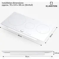 Klarstein Induktionskochfeld 3 Platten, Einbau-Induktionskochfeld mit 3 Kochfelder, 7000 Watt Induktionskochfeld, Induktion Kochfeld mit Touch-Bedienfeld & Timer, Effizienter Elektro Induktions-Herd