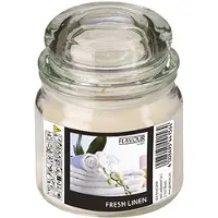 Gala Maxi Duftkerzen im Glas, Fresh Linen, Ø 90 mm · 120 mm, "Flavour", 4 Stück