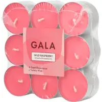 Gala "Flavour by GALA" Duftlichte Ø 37,5 mm, 16,6 mm weinrot - Wild Raspberry 180 Stück