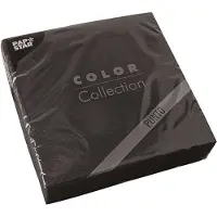 Papstar 30 Servietten, 2-lagig "PUNTO" 1/4-Falz 38 cm x 38 cm Schwarz
