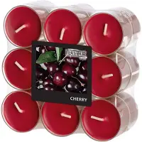 Gala Duftteelichter Cherry, "Flavour", in Polycarbonathülle, 6 x 18 Stück