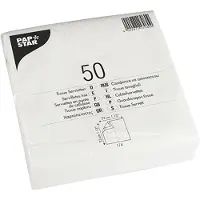 Papstar Servietten, 2-lagig 1/4-Falz 33 cm x 33 cm weiß, 29 x 50 Stück 1450 Stück