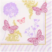 Papstar 10 X 20 Servietten, 3-lagig 1/4-Falz 40 cm x 40 cm "Charlene"
