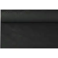 Papstar 6 Rollen Papiertischtuch mit Damastprägung 8 m x 1,2 m schwarz