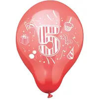 Papstar 72 Zahlenluftballons Ø 25 cm farbig sortiert 5