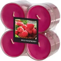 Gala Maxi-Duftteelichter, Wilde Himbeere, Ø 59 mm · 24 mm, "Flavour", 6 x 8 Stück