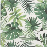 Papstar 10 X 20 Servietten, 3-lagig 1/4-Falz 33 cm x 33 cm "Monstera"