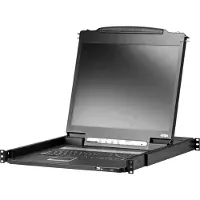 Aten CL3000N CH Leichte Single Rail 19"-LCD Konsole (PS/2-USB, VGA) CH-Layout