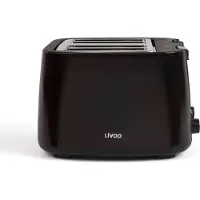 Livoo DOD167B/N/W Toaster, Kunststoffgehäuse, Stoppfunktion, Auftaufunktion, Cool Wall