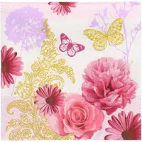 Papstar 10 X 20 Servietten, 3-lagig 1/4-Falz 33 cm x 33 cm "Charlene"