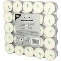 Papstar Teelichte aus 100 % Stearin, Ø 37,2 mm, weiß, 15,5 mm | Packung (50 Stück)