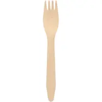 Papstar 25 Gabeln, Holz "pure" 16,5 cm