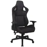 Venda Gaming Stuhl DANJO Stoff Schwarz-Rot drehbar höhenverstellbar 5 Rollen 73x60x130 cm