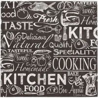 Papstar 10 X 20 Servietten, 3-lagig 1/4-Falz 33 cm x 33 cm "Kitchen"