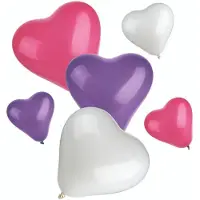 Papstar 144 Luftballons farbig sortiert Herz small + medium