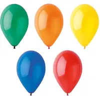 Papstar 120 Luftballons Ø 25 cm farbig sortiert Crystal