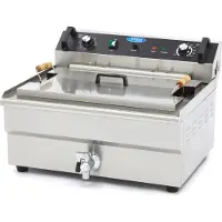 Maxima - Gastro Fritteuse - 30 l - 1 Korb - mit Ablasshahn