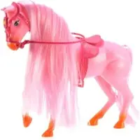 Toi-Toys LAUREN Paradiespferd mit Haarbürste zum Kämmen & Stylen Puppen Pferd rosa