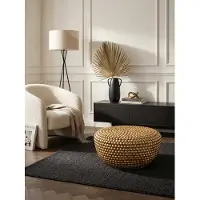 KADIMA DESIGN Couchtisch Aluminium Gold 60x60x30 cm Wohnzimmertisch Metall Rund, Designer Sofatisch Alu Orientalisch, Runder Kaffeetisch Klein