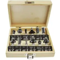 AWTOOLS MILLS FOR WOOD, SET 12 pcs. 8mm STEM