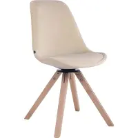 DELUKE Esszimmerstuhl VAZON - Samt Creme 48x56x84 cm Eckig | Essstühle Esszimmerstühle Küchenstühle Wohnzimmerstühle