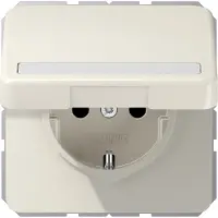 JUNG CD 1520B FNAKL Steckdose mit Klappdeckel + Beschriftungsfeld weiß CD 500
