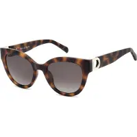 Fossil FOS 2162/G/S Damen-Sonnenbrille Vollrand Cat Eye Kunststoff-Gestell, braun
