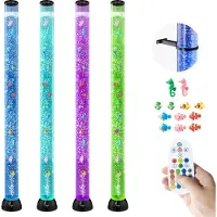 Vevor Aquarium Lampe 10x Fische Lavalampe Stimmungslicht 150cm 16 Farbeffekte