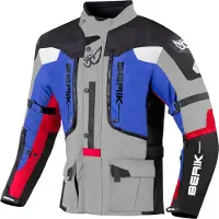 Berik Dakota Schwarz Grau Blau Rot Wasserdichte 3in1 Motorrad Textiljacke Größe 54