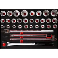 Ks Tools 3/4" Steckschlüssel-Satz in Schaumstoffeinlage 32-tlg 811.0032